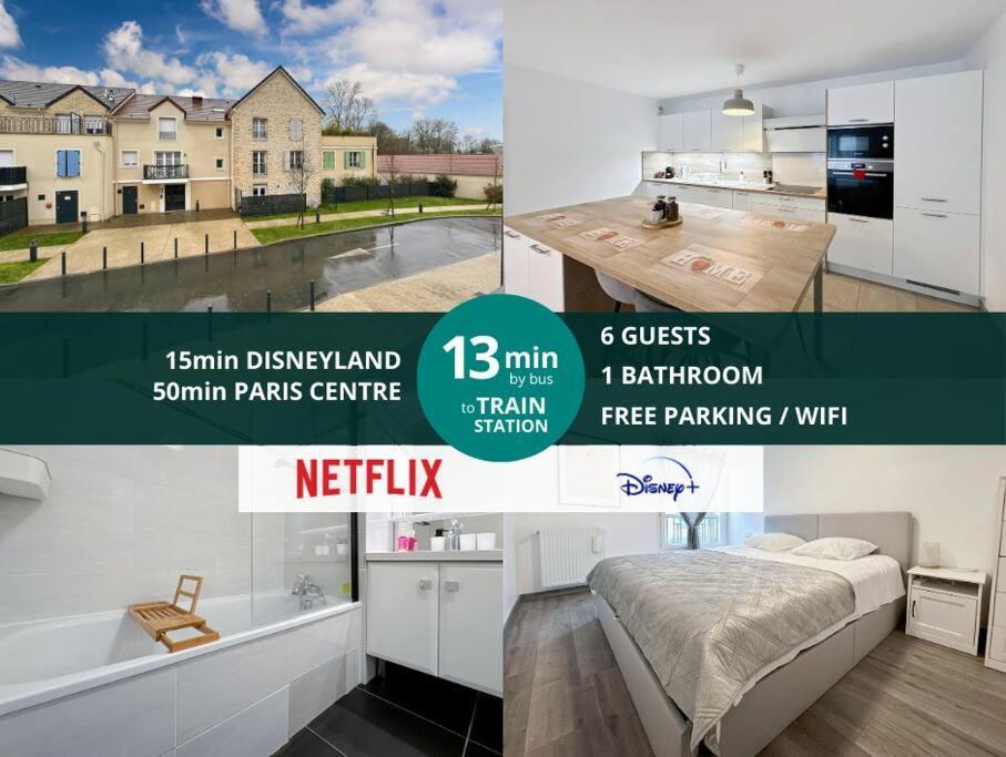 Le Cosy Villeneuve - Appartement Cosy Pour 6 A Disneyland Paris エクステリア 写真